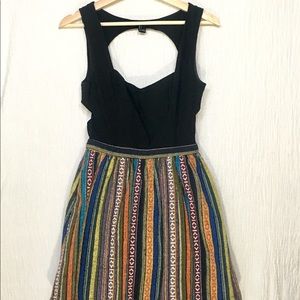 Forever 21 colorful woven dress with cutouts